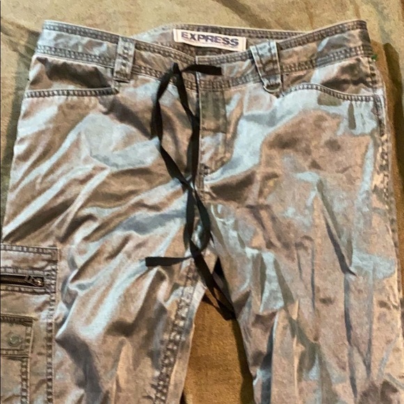 Express Pants - Chrome Silver Cargo Pocket Pants
